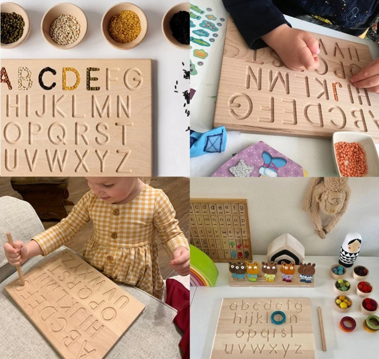 Wooden Educational Letters Board