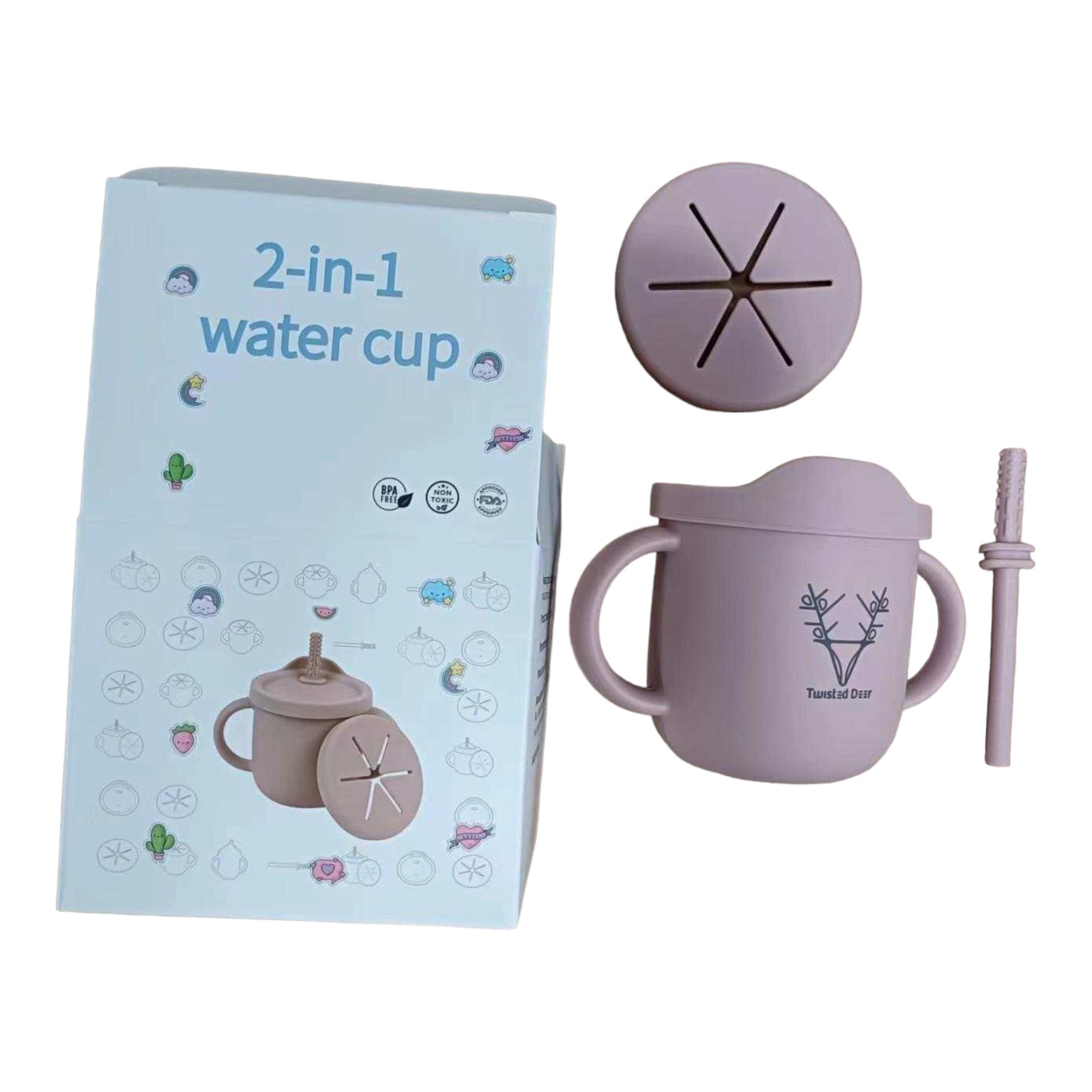 2 in 1 Water and Snack Cup