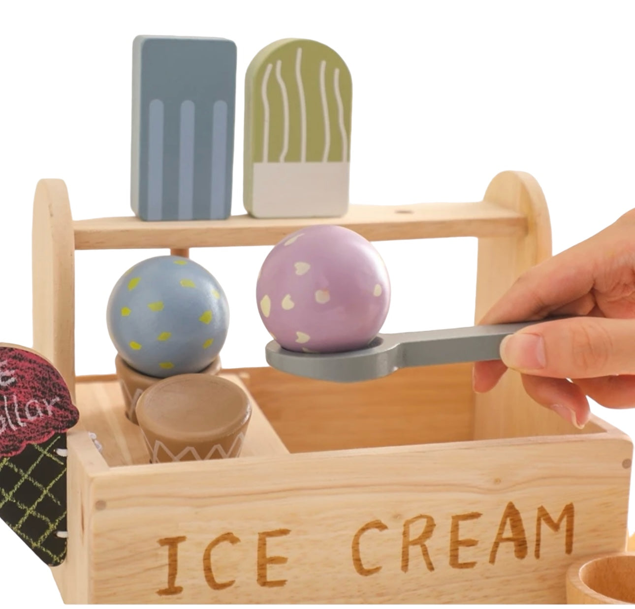 Wooden Ice Cream Tray Toy